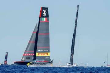 Italy's Luna Rossa showed two skippers are better than one on .